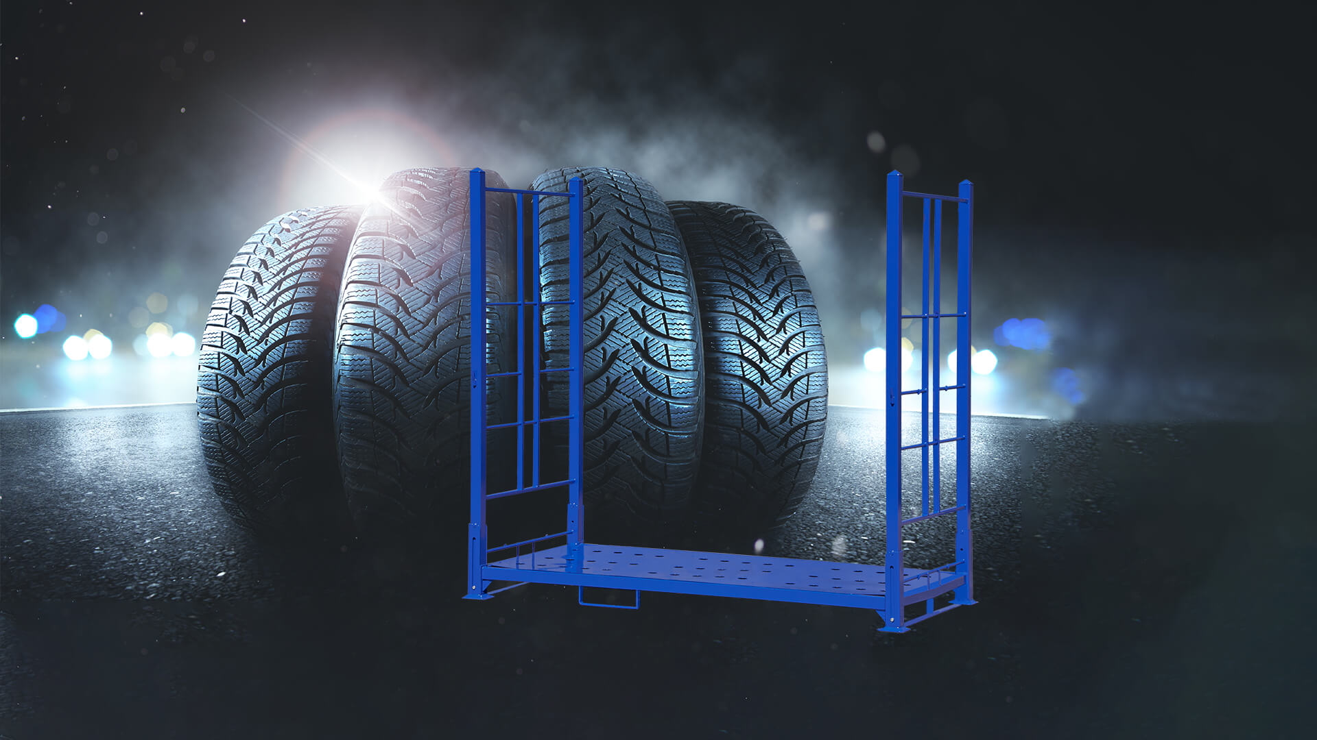 leicht geknickter Boden schützt vor Herausfallen der Reifen